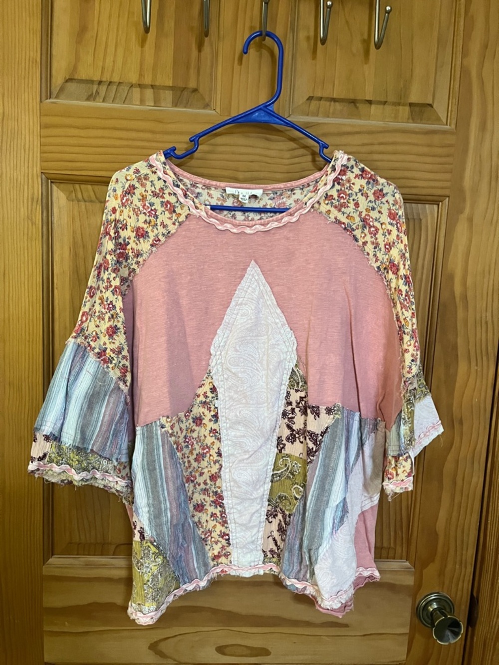 Oli & Hali Patchwork Pink Floral Raglan Tunic